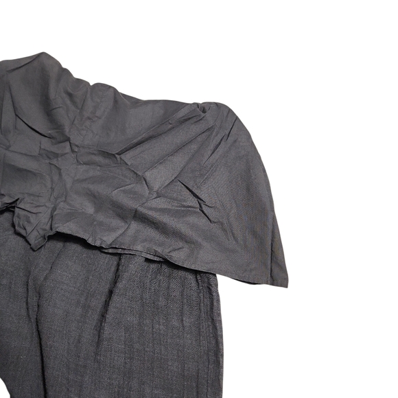 Abercrombie & Fitch Crinkled Texture Cropped Pants Sz Medium Lined Relaxed Fit - Picture 8 of 11